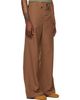 Marni Marni Brown Technical Wool Buttoned Flap Trousers - 2