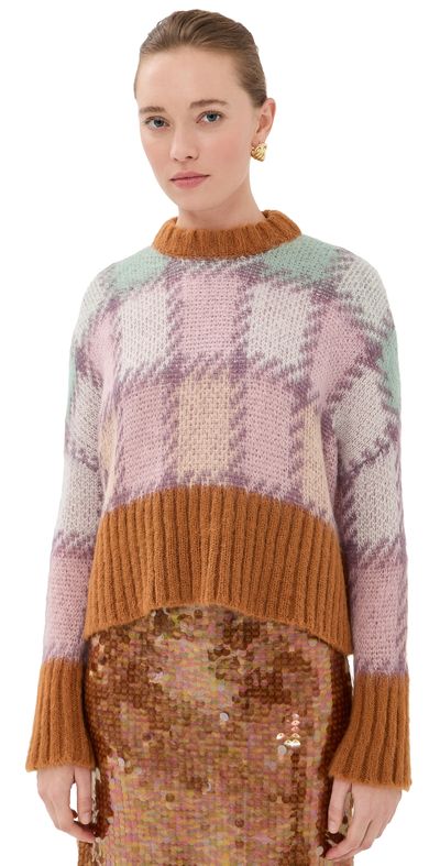 Marni Marni Brushed Crew Neck Sweater Peony