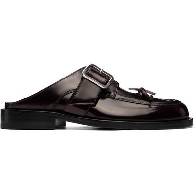 Marni Marni Burgundy Bambi Buckle Slip-on Loafers