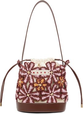 Marni Marni Burgundy Flower Bucket Bag