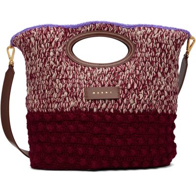 Marni Marni Burgundy Wool Knotty Crochet Bag