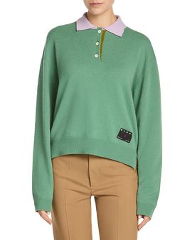 Marni Marni Cashmere Long Sleeve Polo Sweater