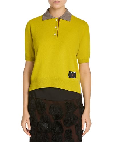Marni Marni Cashmere Short Sleeve Polo Sweater