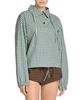 Marni Marni Check High Collar Top
