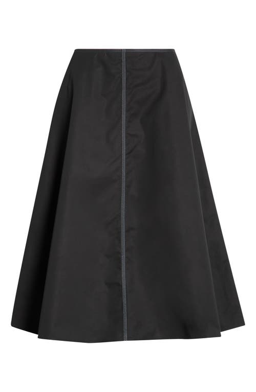Marni Marni Contrast Stitch Cotton A-Line Skirt