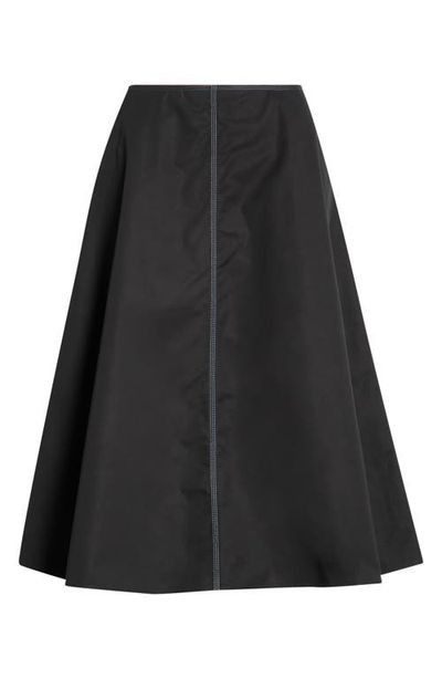 Marni Marni Contrast Stitch Cotton A-Line Skirt