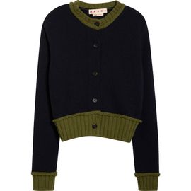 Marni Marni Contrast Trim Wool Blend Cardigan