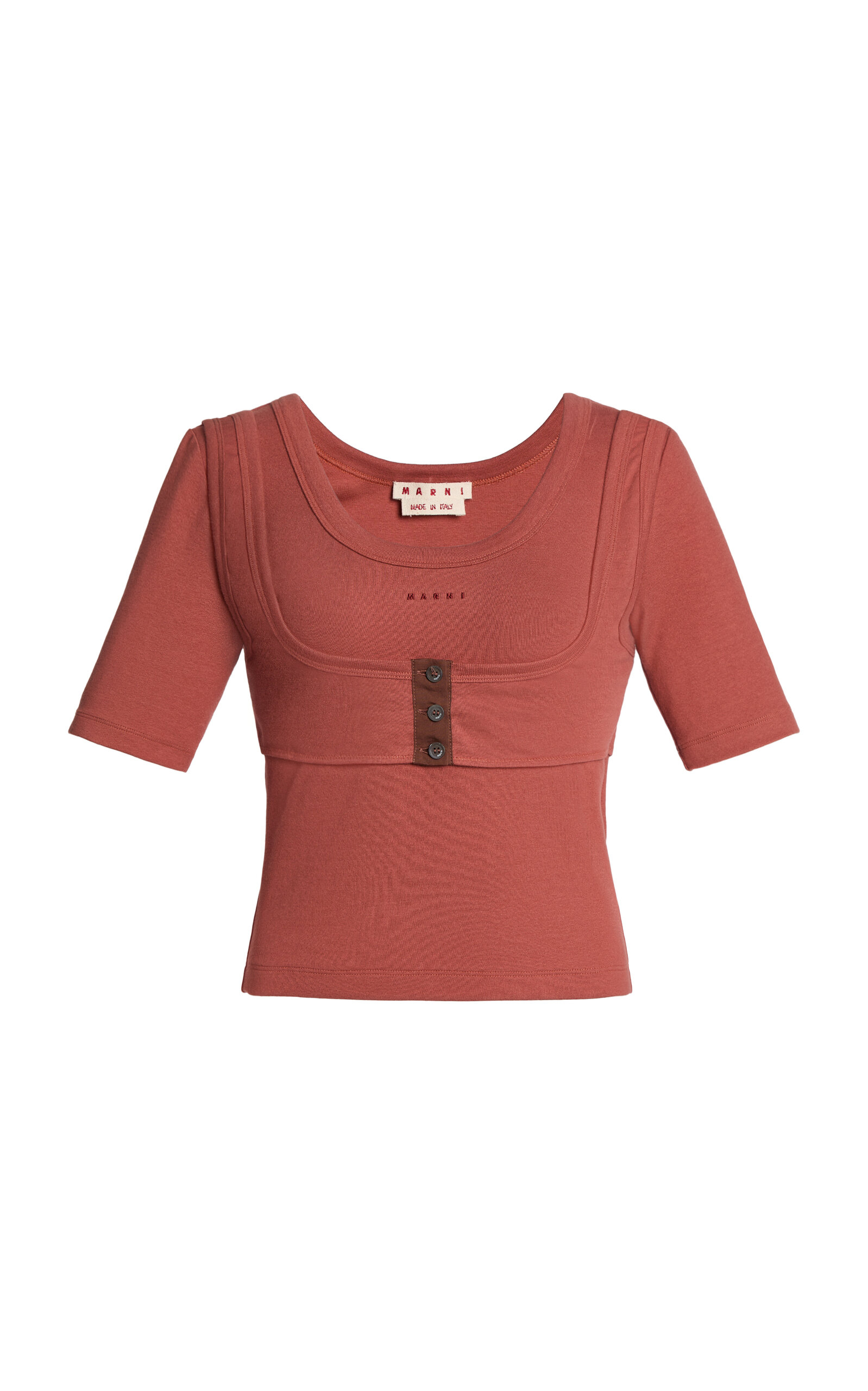 Marni Marni Cropped Cotton Knit Top