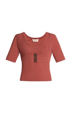 Marni Marni Cropped Cotton Knit Top