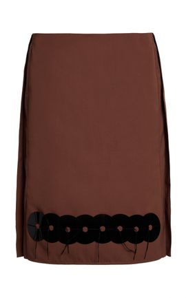 Marni Marni Detailed KneeLength Cotton Woven Skirt