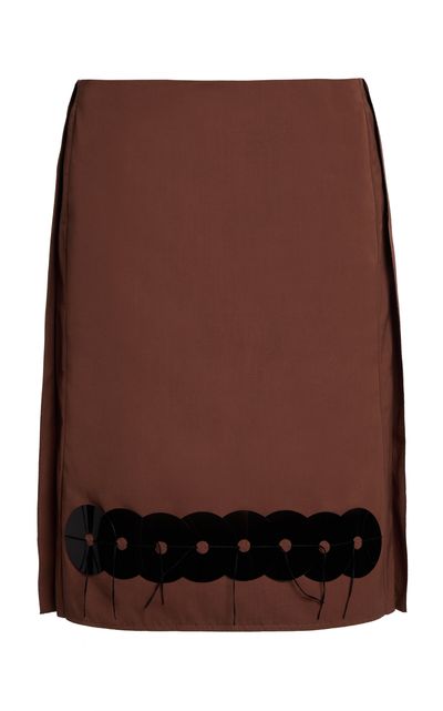Marni Marni Detailed KneeLength Cotton Woven Skirt