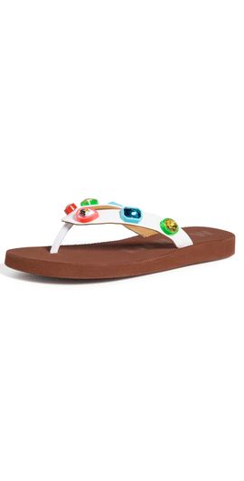 Marni Marni Embellished Sandals Lily White/Brown