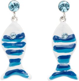 Marni Marni Fish & Rhinestone Earrings