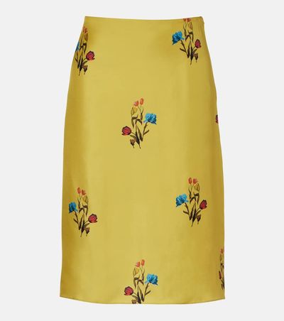 Marni Marni Floral silk midi skirt