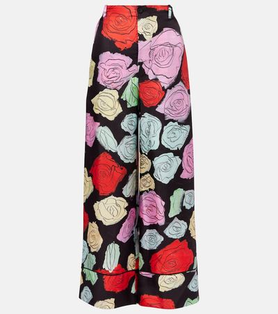 Marni Marni Floral silk palazzo pants