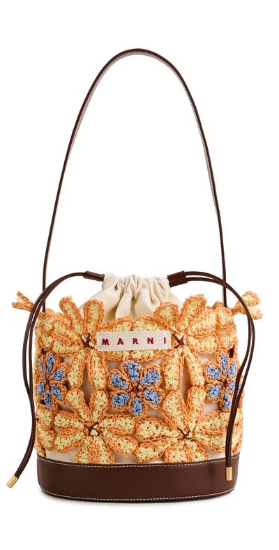 Marni Marni Flower Bucket Bag Vanilla/Carrot/Wild Cherry One