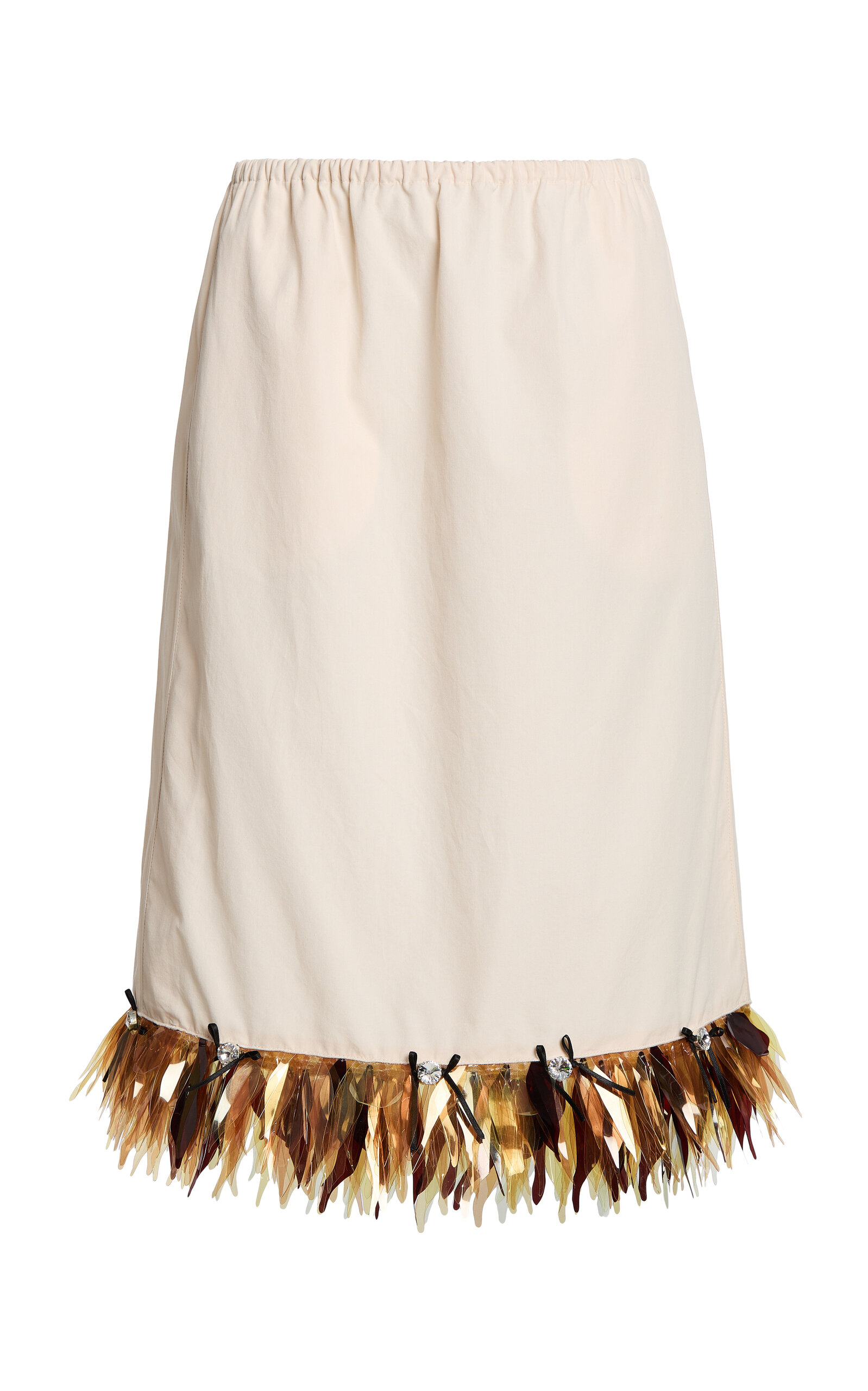 Marni Marni Fringe Cotton Woven Skirt
