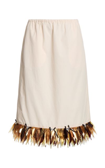 Marni Marni Fringe Cotton Woven Skirt