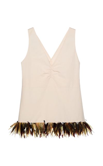 Marni Marni Fringe Cotton Woven Top