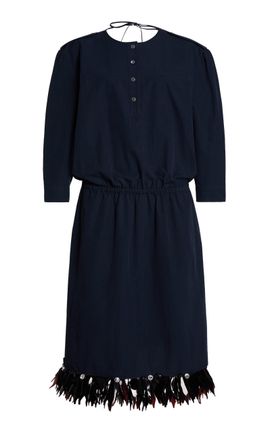Marni Marni Fringed Cotton Woven Dress