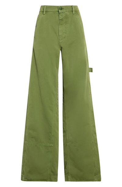 Marni Marni Garment Dyed Cotton Wide Leg Pants