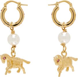 Marni Marni Gold-Plated Horse Charm Earrings