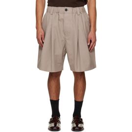 Marni Marni Gray Canvas Pleats Shorts