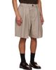 Marni Marni Gray Canvas Pleats Shorts - 2