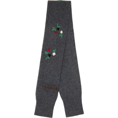 Marni Marni Gray Flowers Scarf