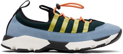 Marni Marni Green & Blue Lycra Lace-Up Running Sneakers