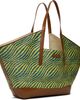 Marni Marni Green & Blue Raffia-Effect Waves Tote - 2