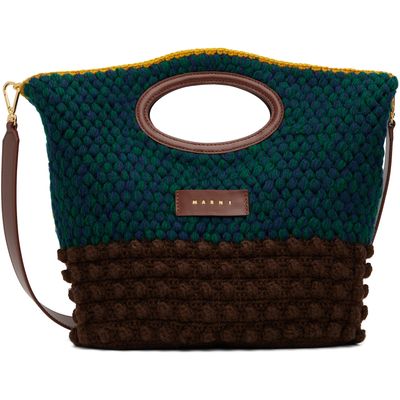 Marni Marni Green & Brown Wool Knotty Crochet Bag