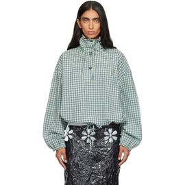 Marni Marni Green Checked Poplin Blouse