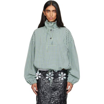 Marni Marni Green Checked Poplin Blouse
