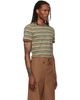 Marni Marni Green Cotton Fine Stripes T-shirt - 2