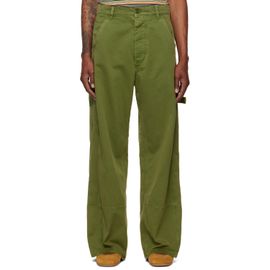 Marni Marni Green Cotton Loose Workwear Trousers