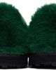 Marni Marni Green Faux-Fur Loafers - 2