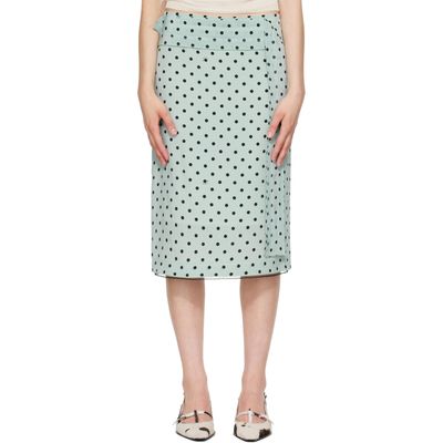 Marni Marni Green Polka Dots Midi Skirt