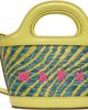 Marni Marni Green Wavy Raffia-Effect Tropicalia Micro Tote - 1