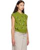 Marni Marni Green Wool-Cashmere Flower Embroidery Vest - 2