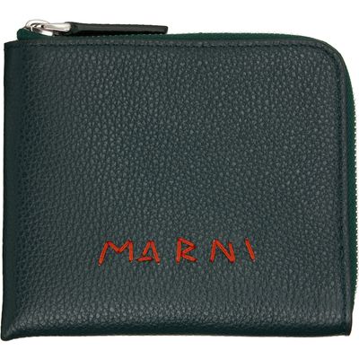 Marni Marni Green Zip Around Wallet