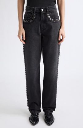 Marni Marni Grommet Detail Slight Flare Jeans