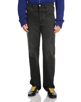 Marni Marni Grommet Slim Fit Jeans in Black