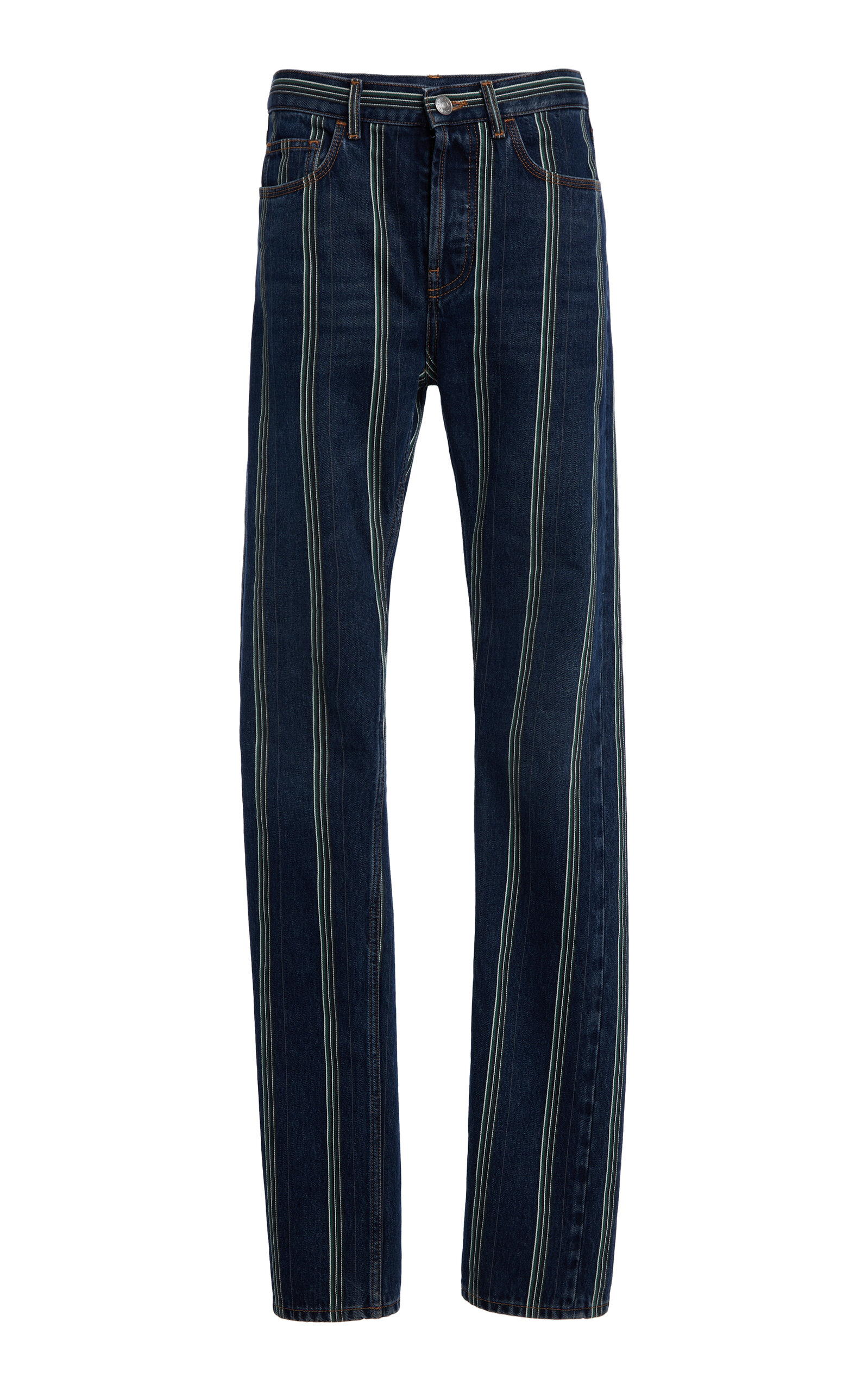 Marni Marni HighRise StraightLeg Striped Jeans