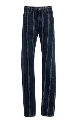 Marni Marni HighRise StraightLeg Striped Jeans