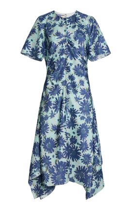 Marni Marni Iris Silk Woven Midi Dress