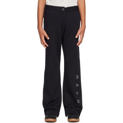 Marni Marni Kids Black Logo Trousers