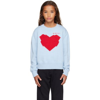 Marni Marni Kids Blue Graphic Sweater