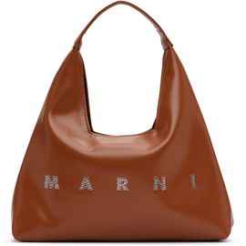 Marni Marni Kids Brown Crystal Logo Bag
