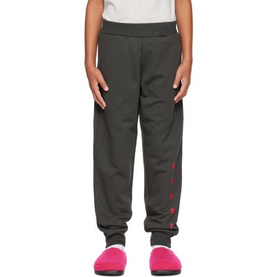 Marni Marni Kids Gray Logo Sweatpants